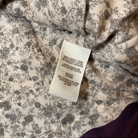 Free People Button up Purple Jacket Cotton Floral Lined - Picture 4 of 5